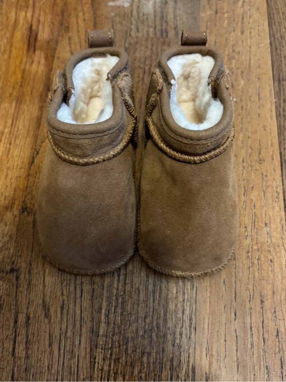 UGG Kids Brown Suede Shearling-Lined Boots